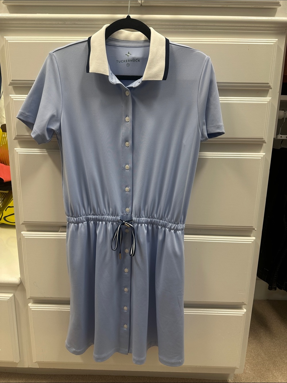 Tuckernuck Light Blue Polo Dress with Contrast Collar